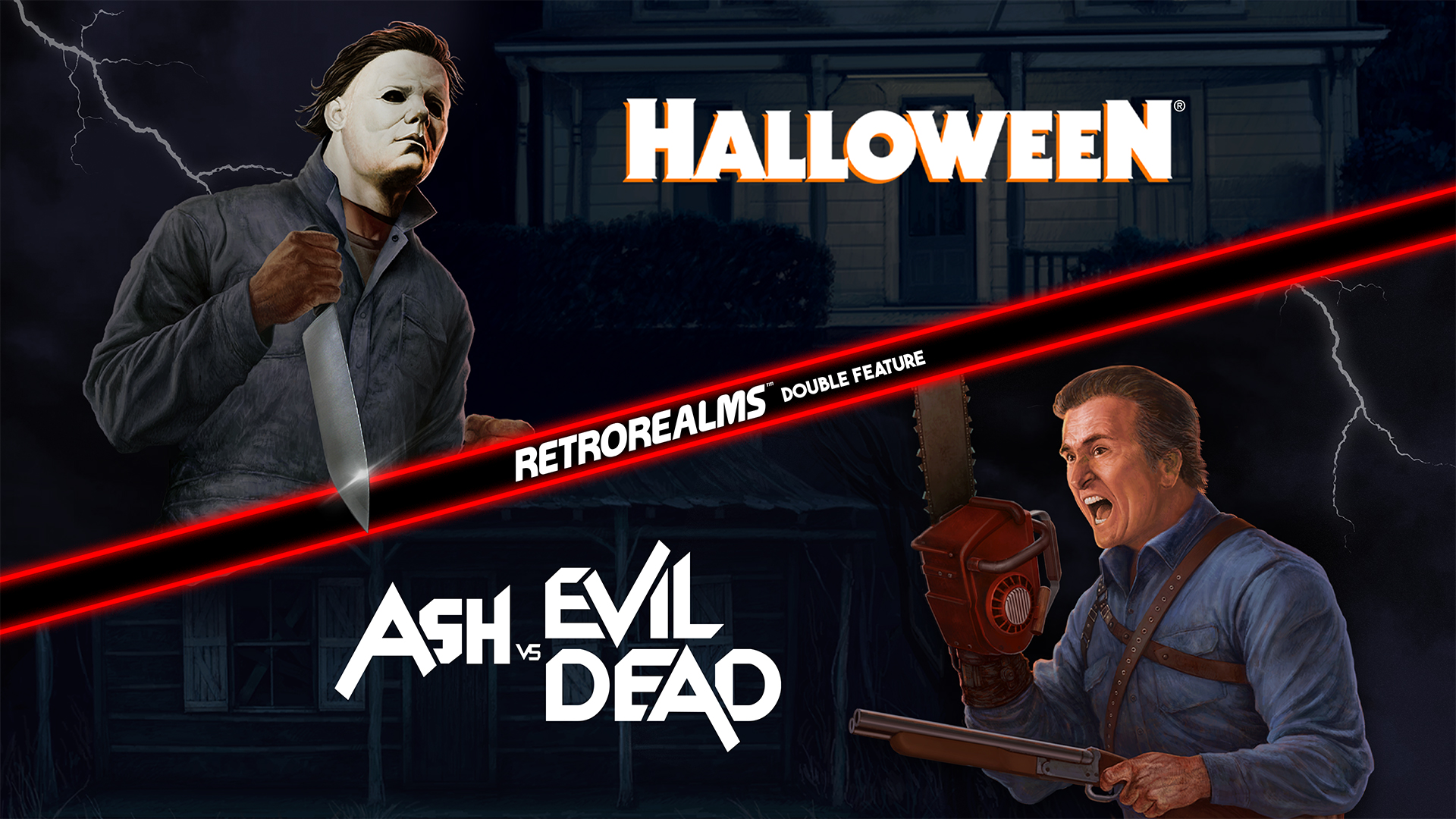 RetroRealms Double Feature Halloween and Ash vs Evil Dead Switch NSP